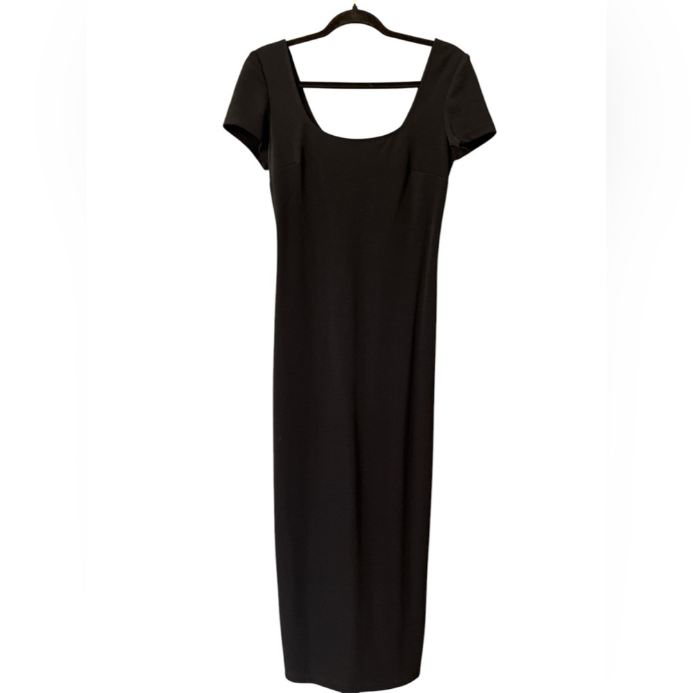 Joseph Ribkoff black midi length pencil dress